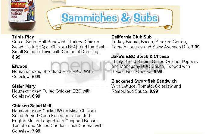 King Street Blues - Arlington, VA menu_pic
