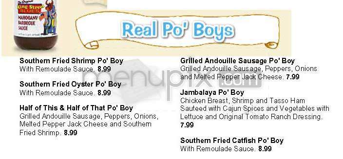 King Street Blues - Arlington, VA menu_pic