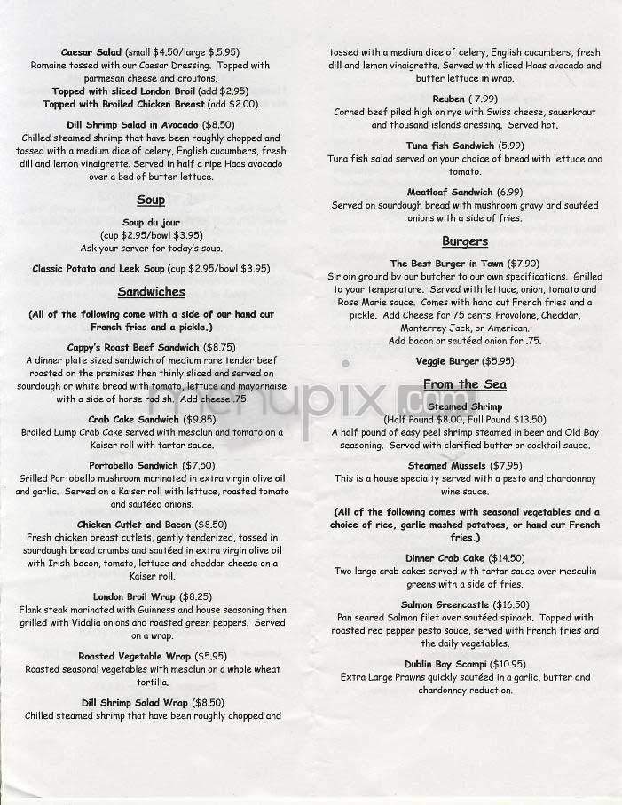 Kitty O'Shea's - Arlington, VA menu_pic