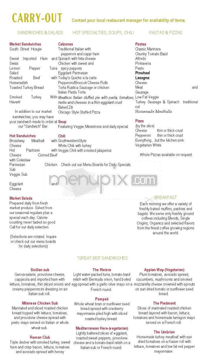 Via Cucina - Washington, DC menu_pic