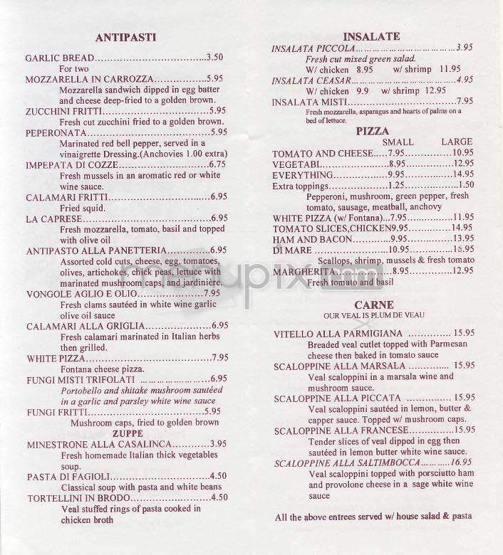 La Panetteria - Bethesda, MD menu_pic