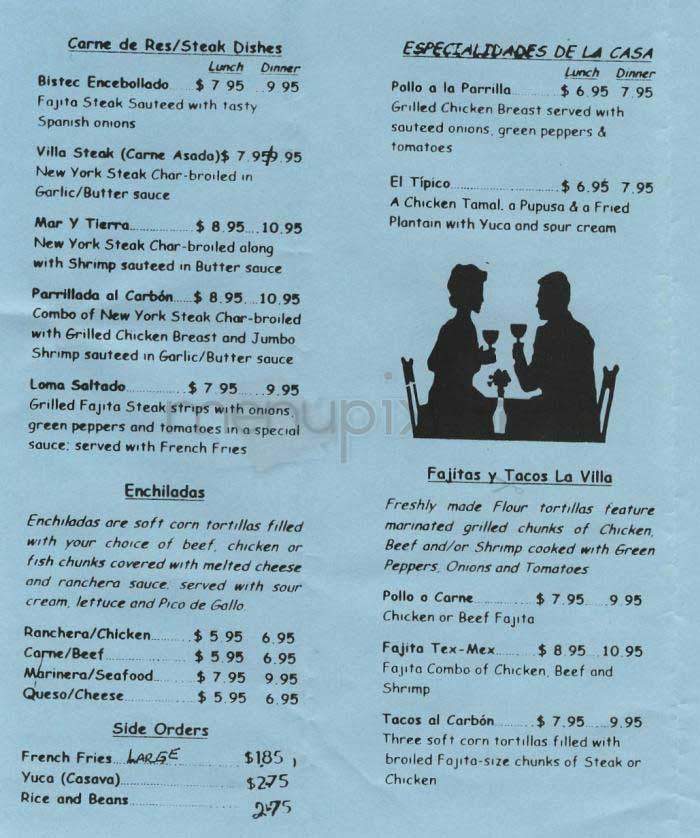 La Villa - Washington, DC menu_pic