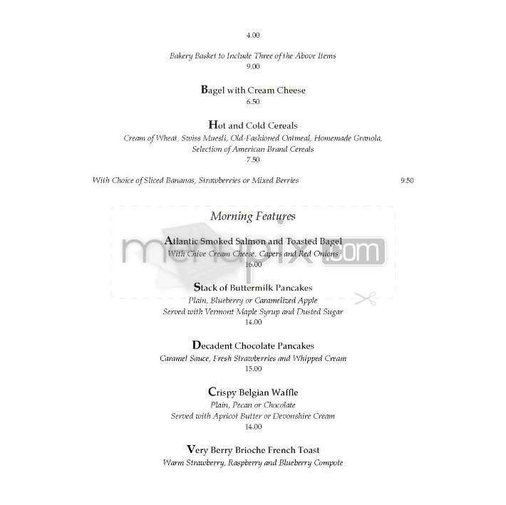 Lafayette - Washington, DC menu_pic