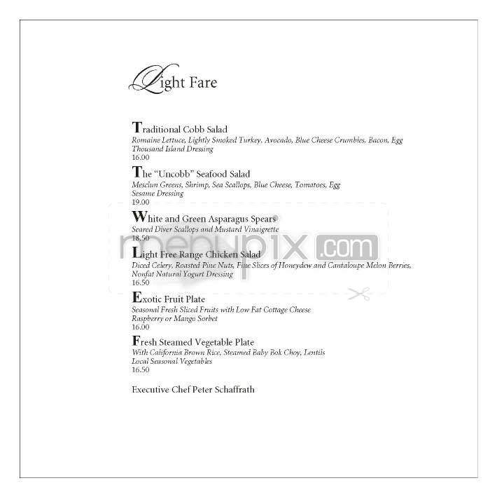 Lafayette - Washington, DC menu_pic