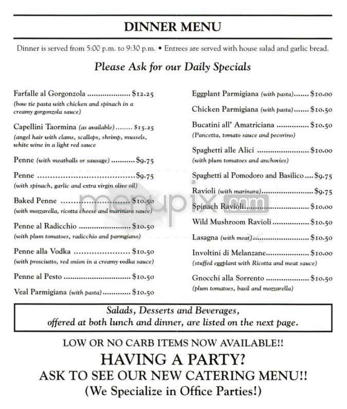La Piazza - Alexandria, VA menu_pic