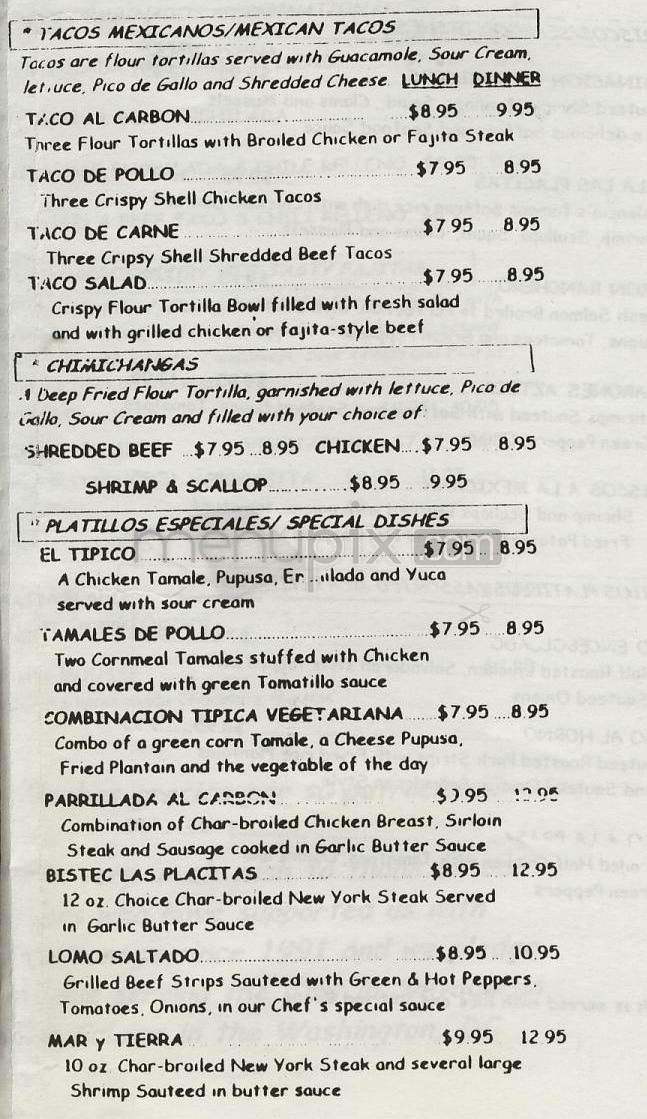 Las Placitas - Washington, DC menu_pic