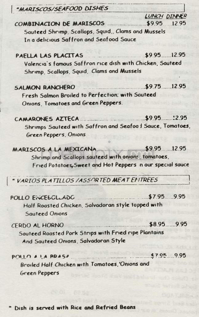 Las Placitas - Washington, DC menu_pic