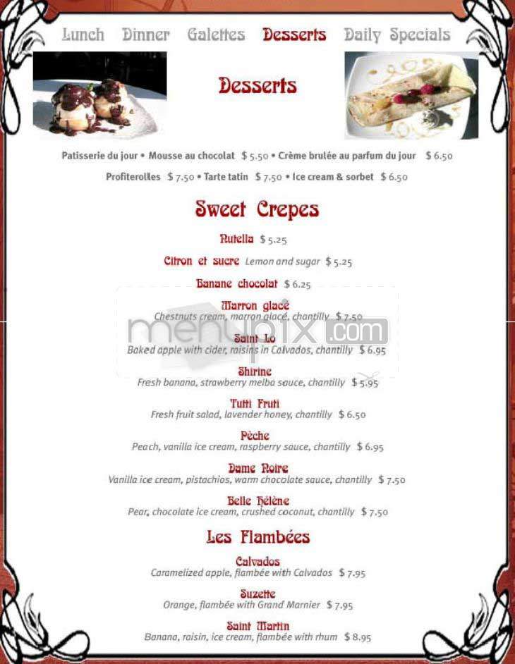 Le Chat Noir - Washington, DC menu_pic