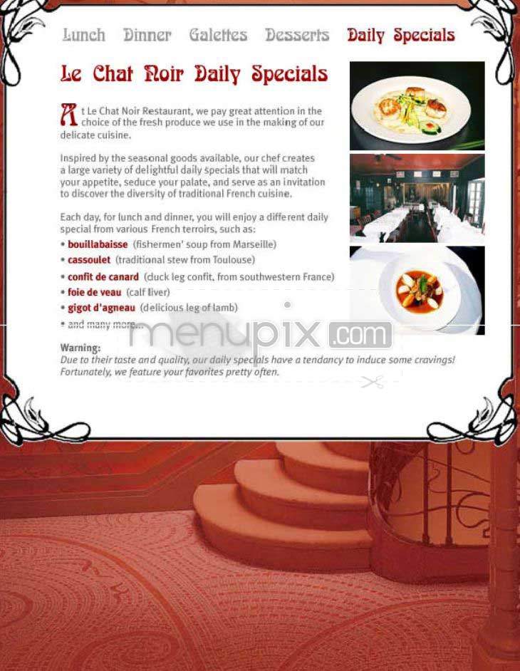 Le Chat Noir - Washington, DC menu_pic