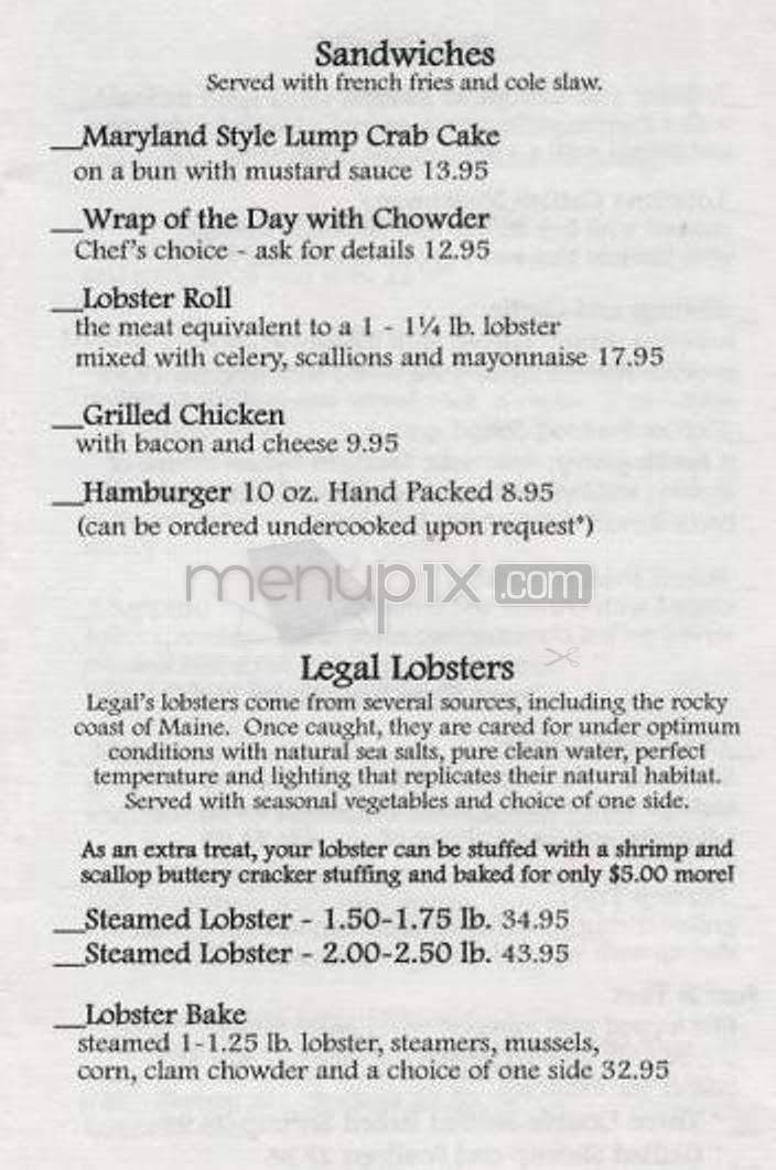 /3224184/Legal-Sea-Foods-Menu-White-Plains-NY - White Plains, NY