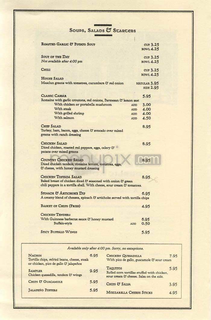 Mackey's Public House - Arlington, VA menu_pic