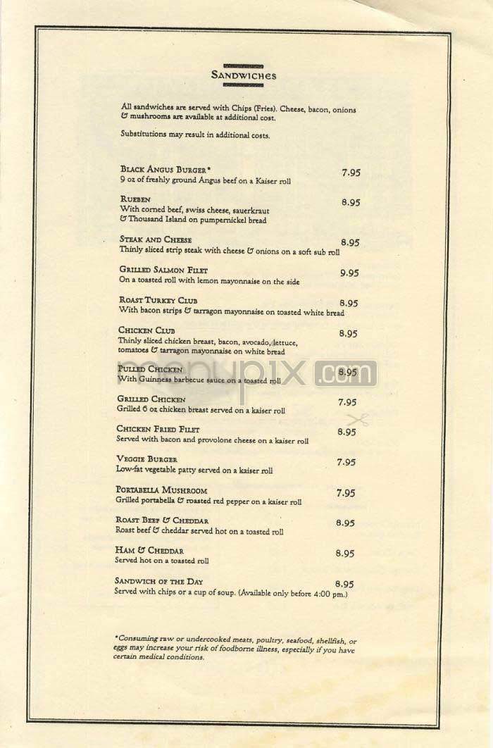 Mackey's Public House - Arlington, VA menu_pic