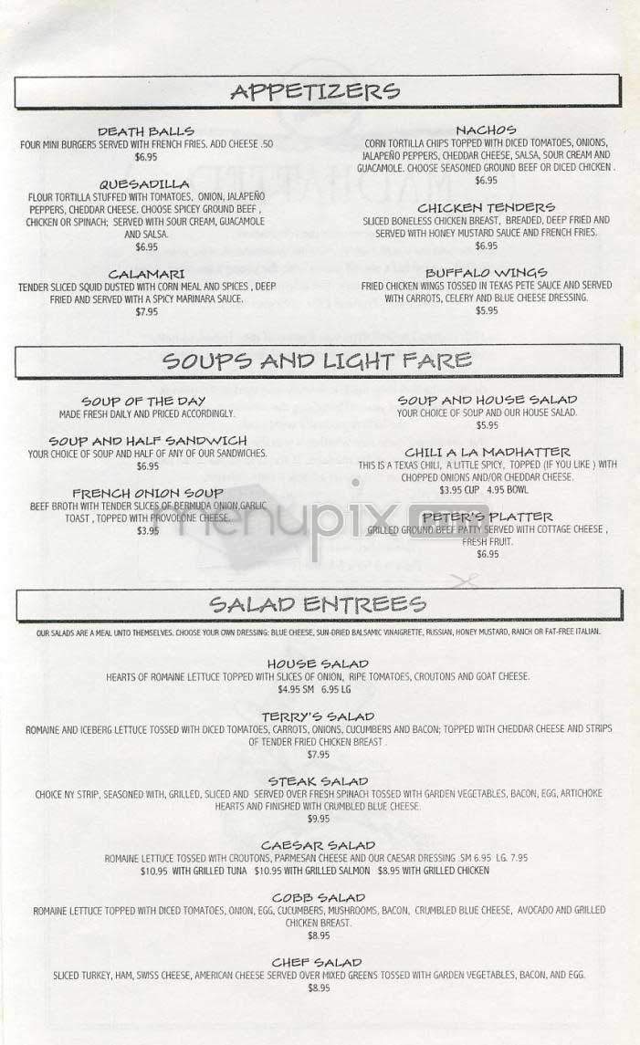 Madhatter - Washington, DC menu_pic