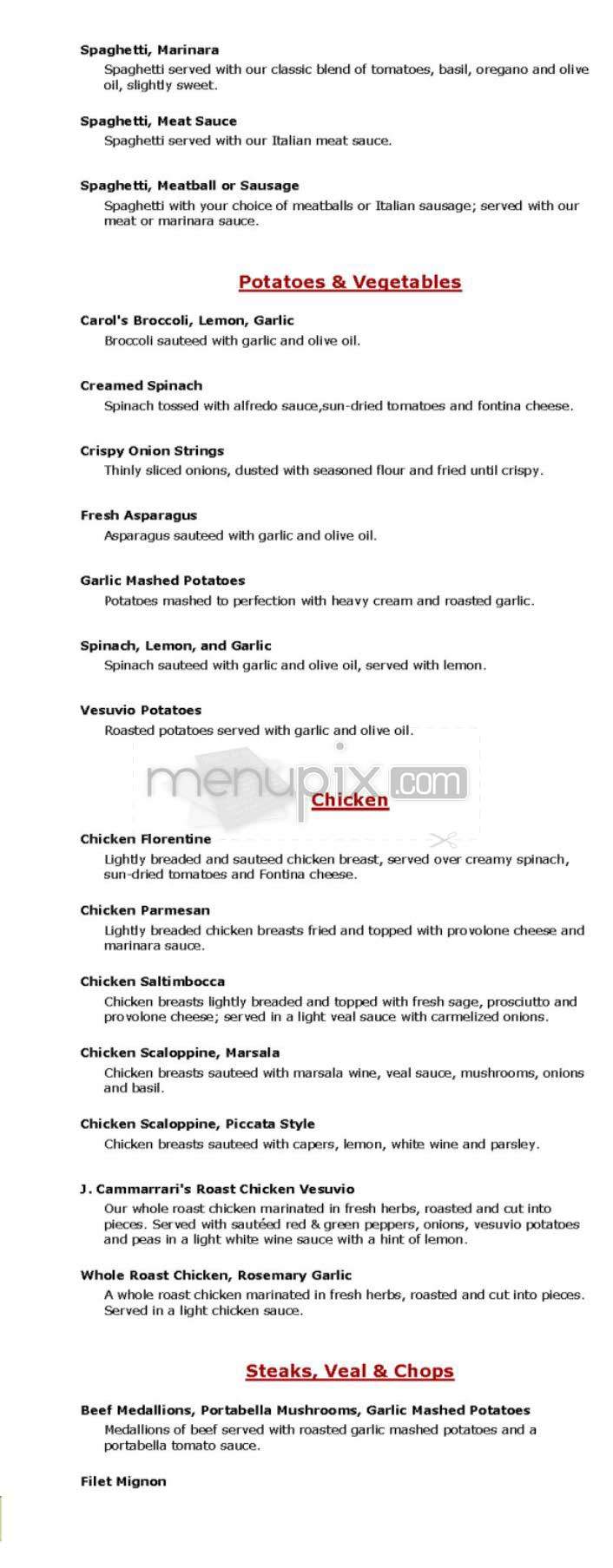Maggiano's Little Italy - Washington, DC menu_pic