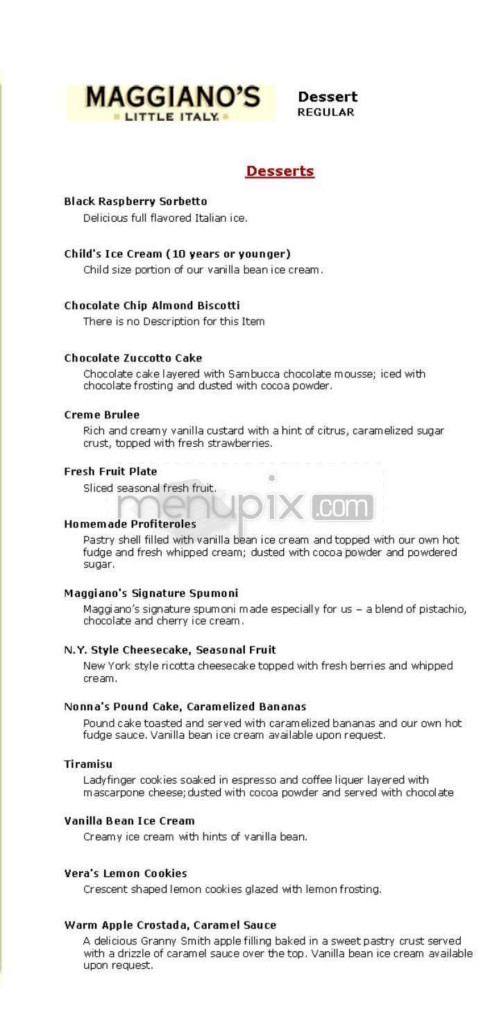 Maggiano's Little Italy - Washington, DC menu_pic