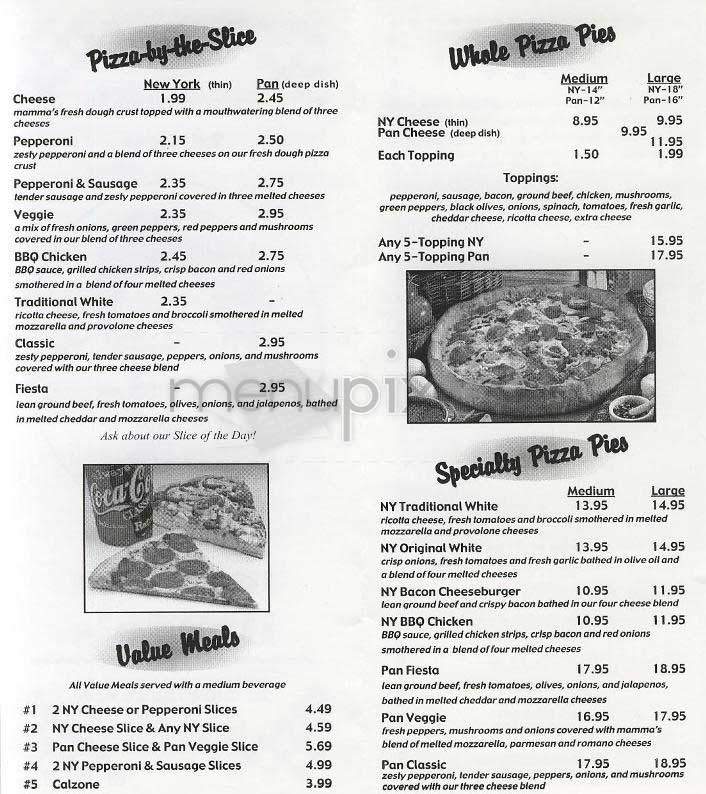 Mamma Ilardo's Pizzeria - Alexandria, VA menu_pic