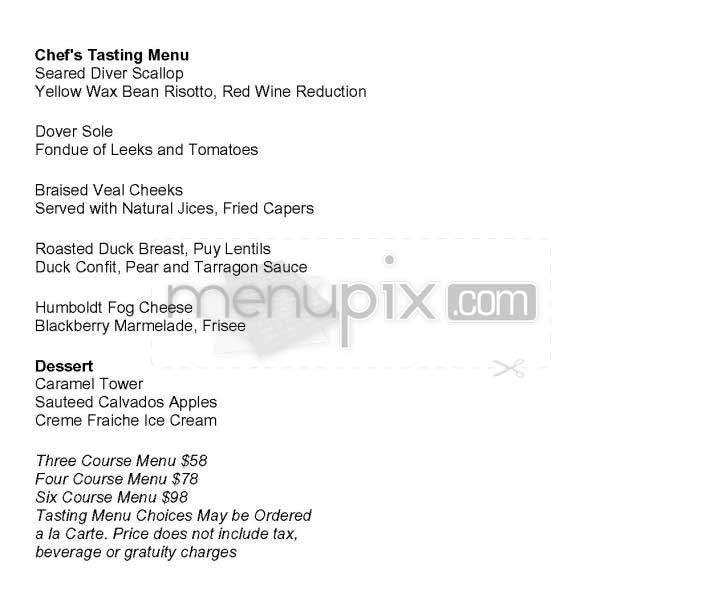 Marcel's - Washington, DC menu_pic