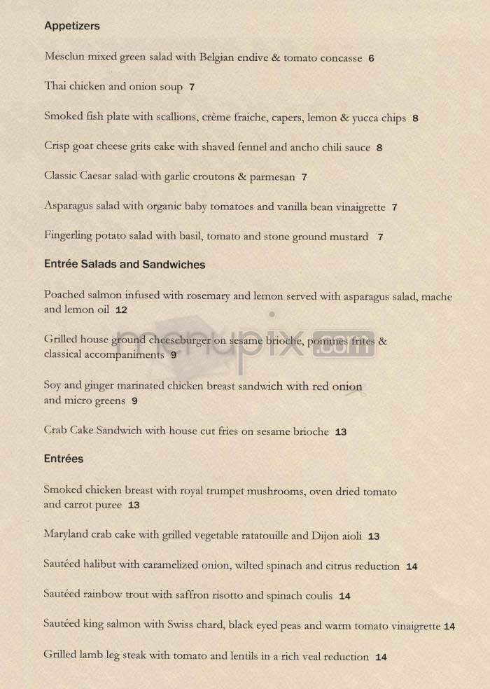 Mark & Orlando's - Washington, DC menu_pic