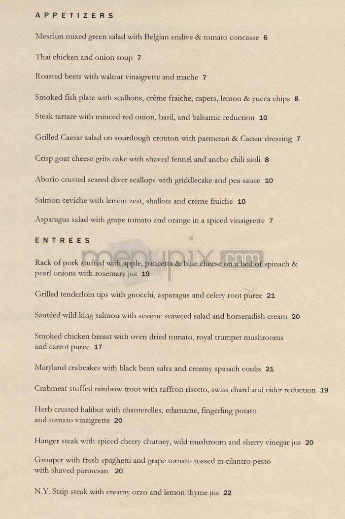 Mark & Orlando's - Washington, DC menu_pic