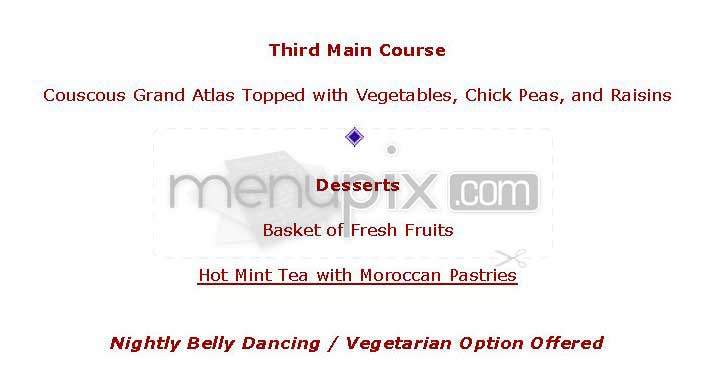 Marrakesh - Washington, DC menu_pic