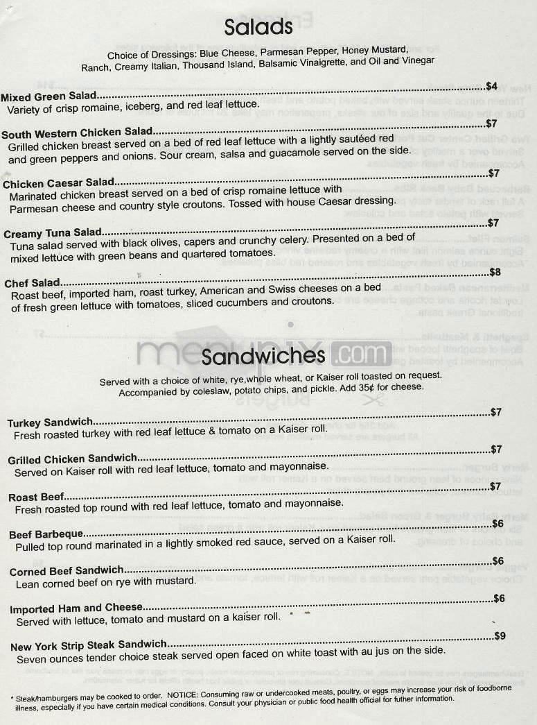 Marty's Restaurant Inc - Washington, DC menu_pic