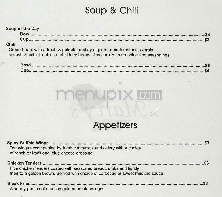 Marty's Restaurant Inc - Washington, DC menu_pic
