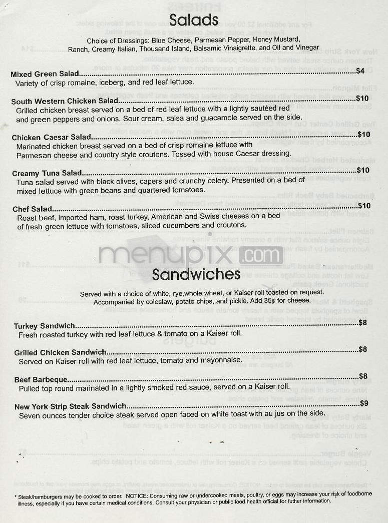 Marty's Restaurant Inc - Washington, DC menu_pic