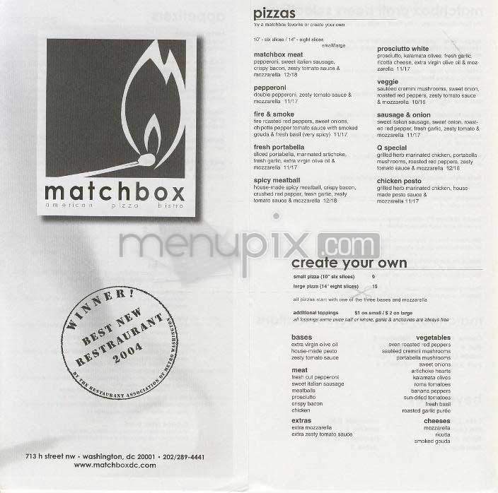 Matchbox - Washington, DC menu_pic