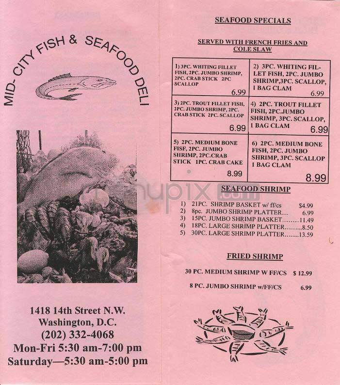 Mid-City Fish & Seafood Deli - Washington, DC menu_pic