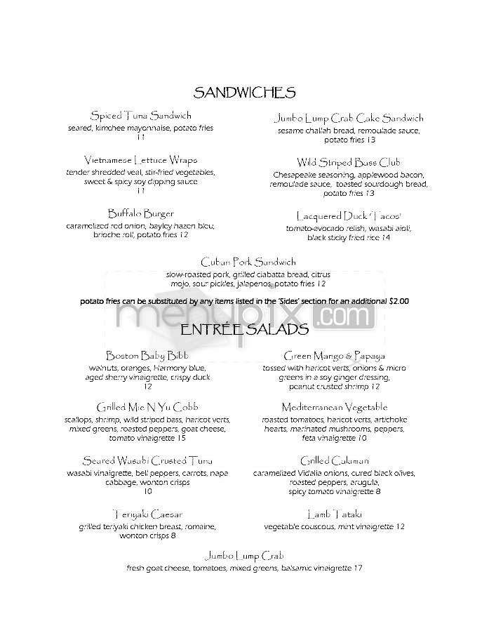 Mie N Yu - Washington, DC menu_pic