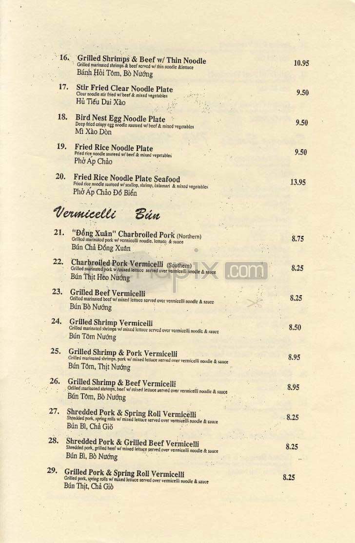 Minh's - Arlington, VA menu_pic