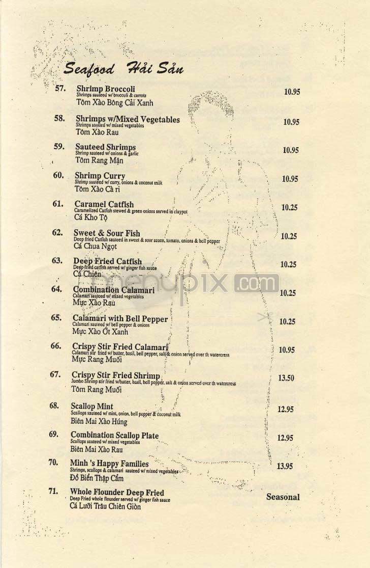 Minh's - Arlington, VA menu_pic