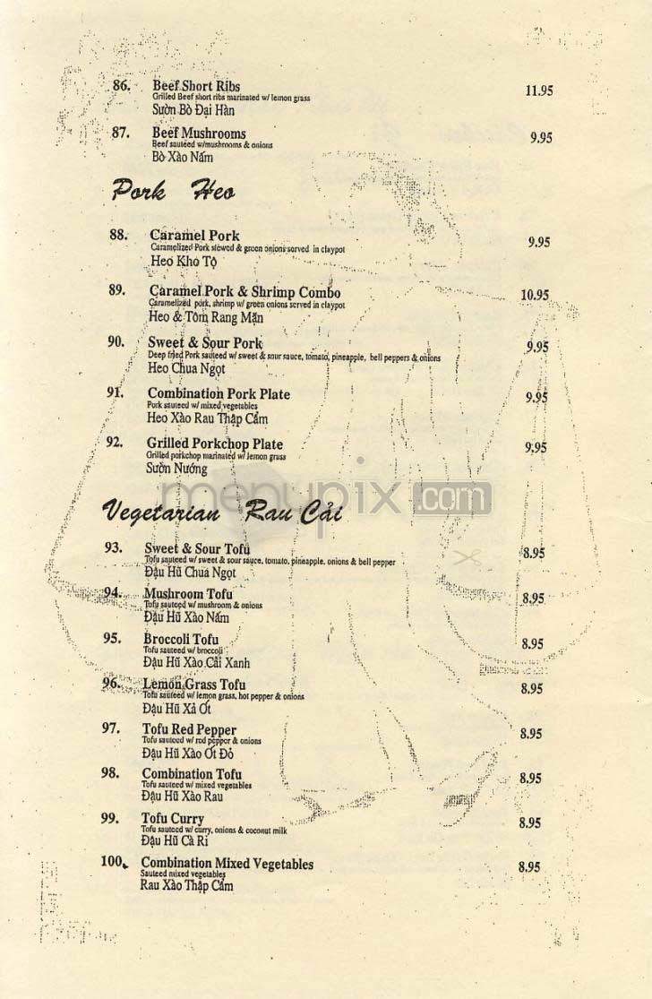 Minh's - Arlington, VA menu_pic