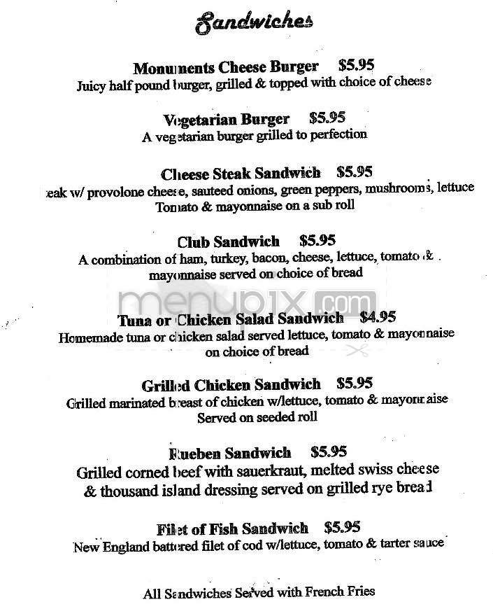 Monument (Comfort Inn) - Arlington, VA menu_pic