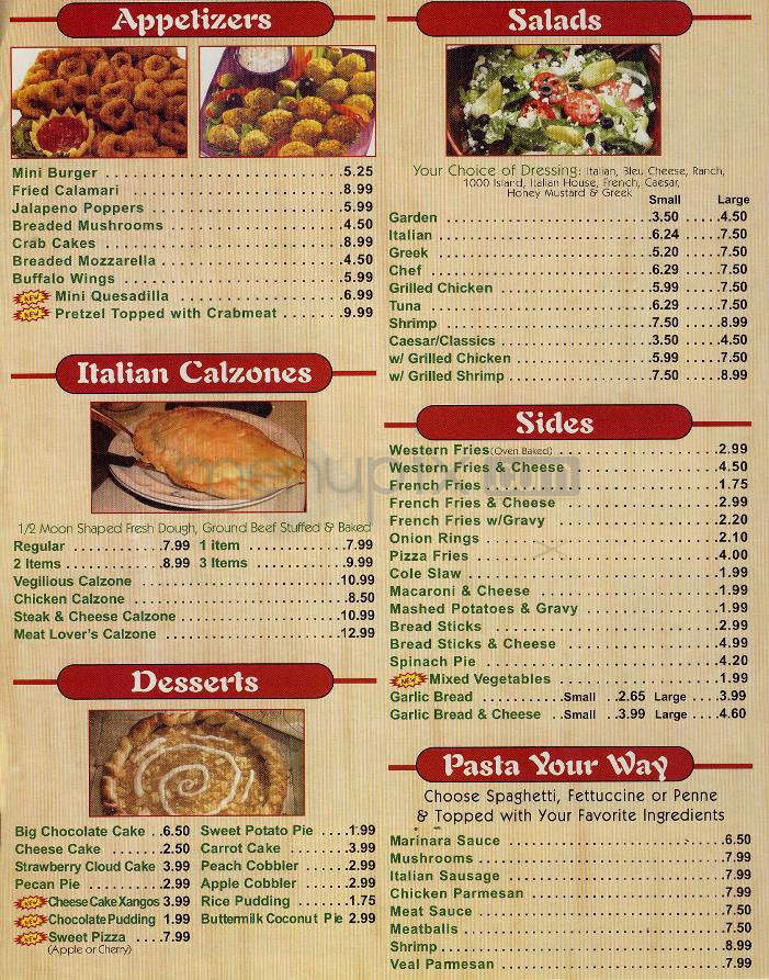 New York Pizza - Washington, DC menu_pic
