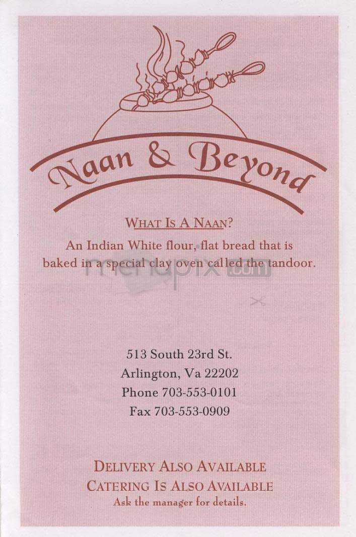 Naan & Beyond - Arlington, VA menu_pic