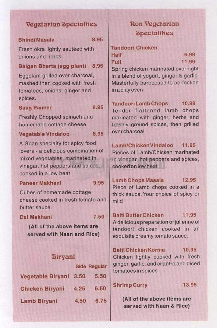 Naan & Beyond - Arlington, VA menu_pic