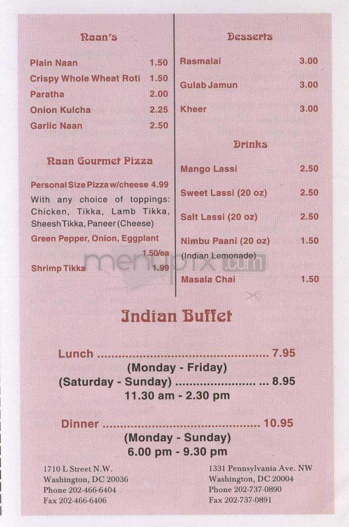 Naan & Beyond - Arlington, VA menu_pic