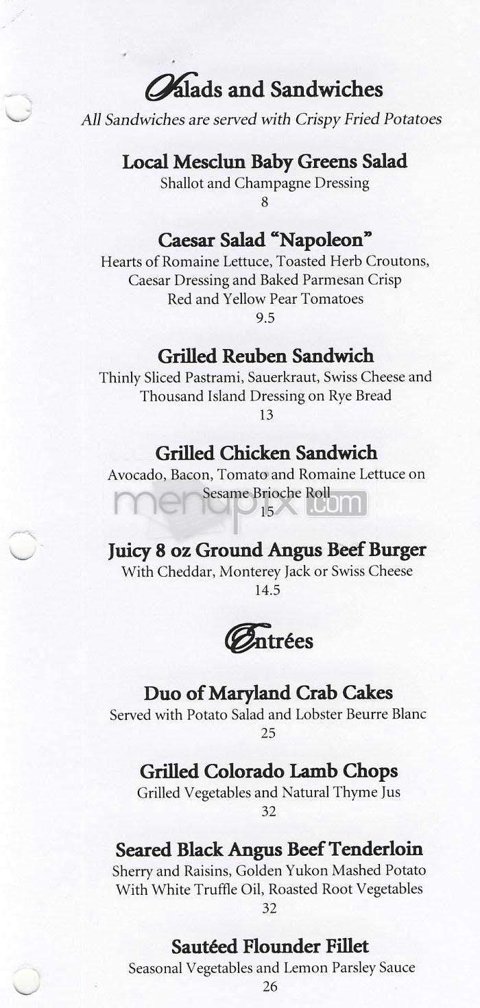 Off The Record - Washington, DC menu_pic