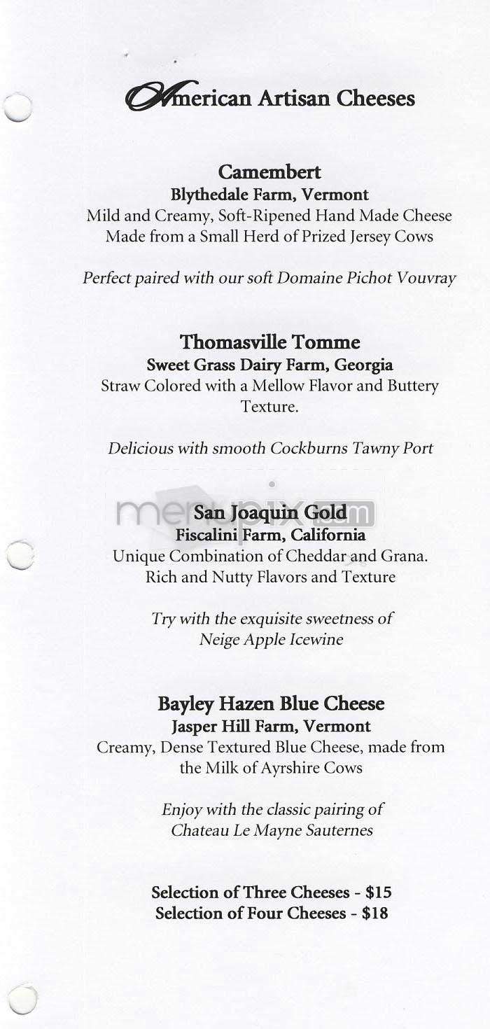 Off The Record - Washington, DC menu_pic