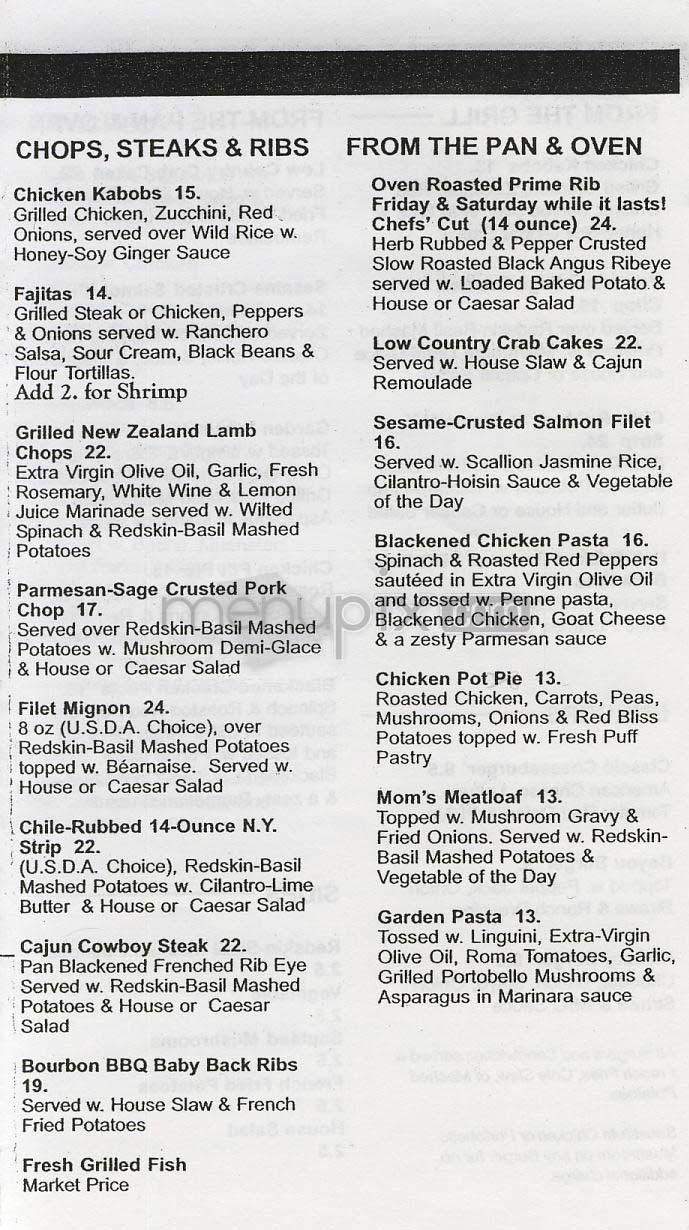 Parker's - Bethesda, MD menu_pic