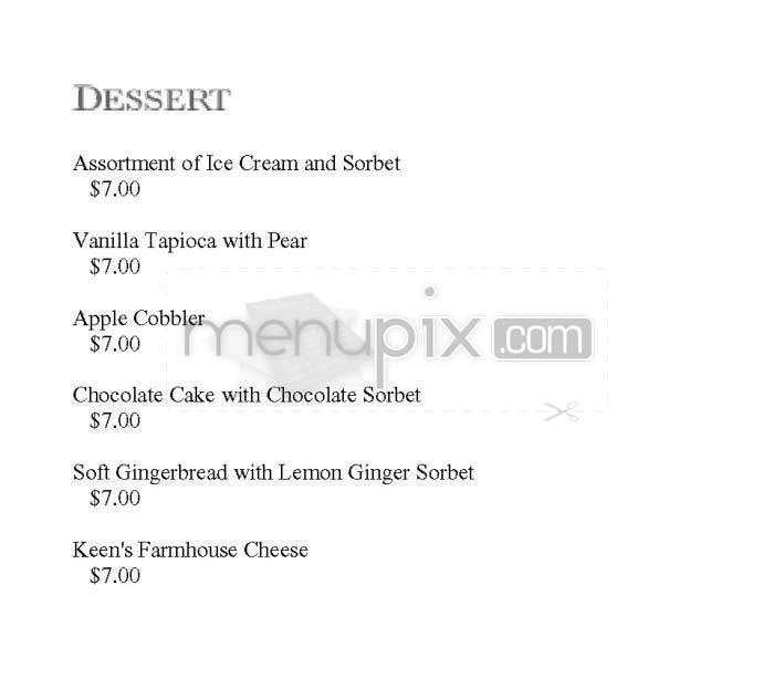 Perry's - Washington, DC menu_pic