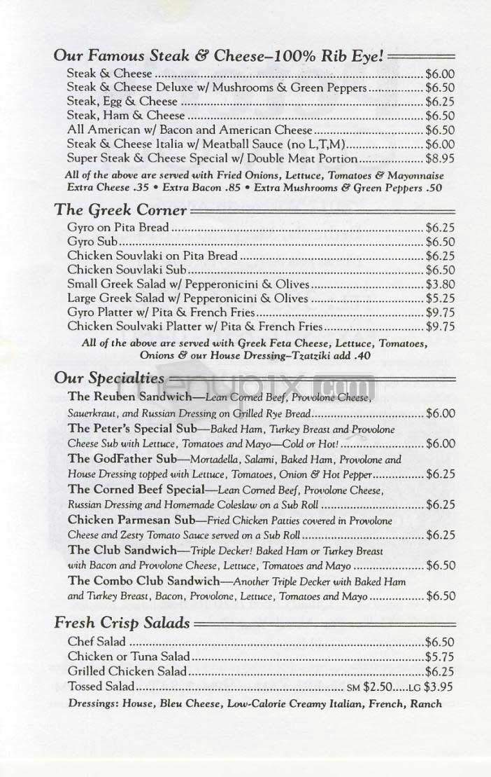 Peter's Carry Out - Bethesda, MD menu_pic