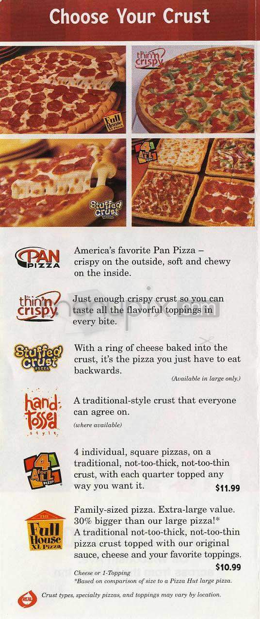 Pizza Hut - Bethesda, MD menu_pic