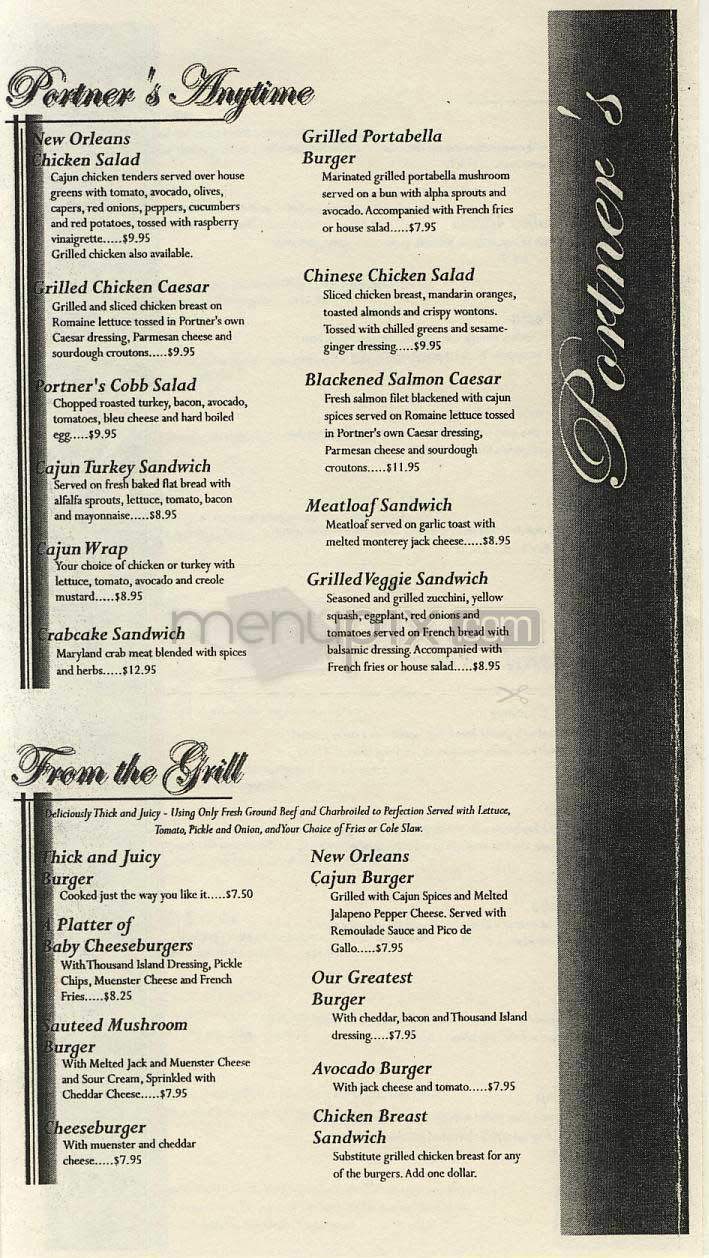 Portner's - Alexandria, VA menu_pic