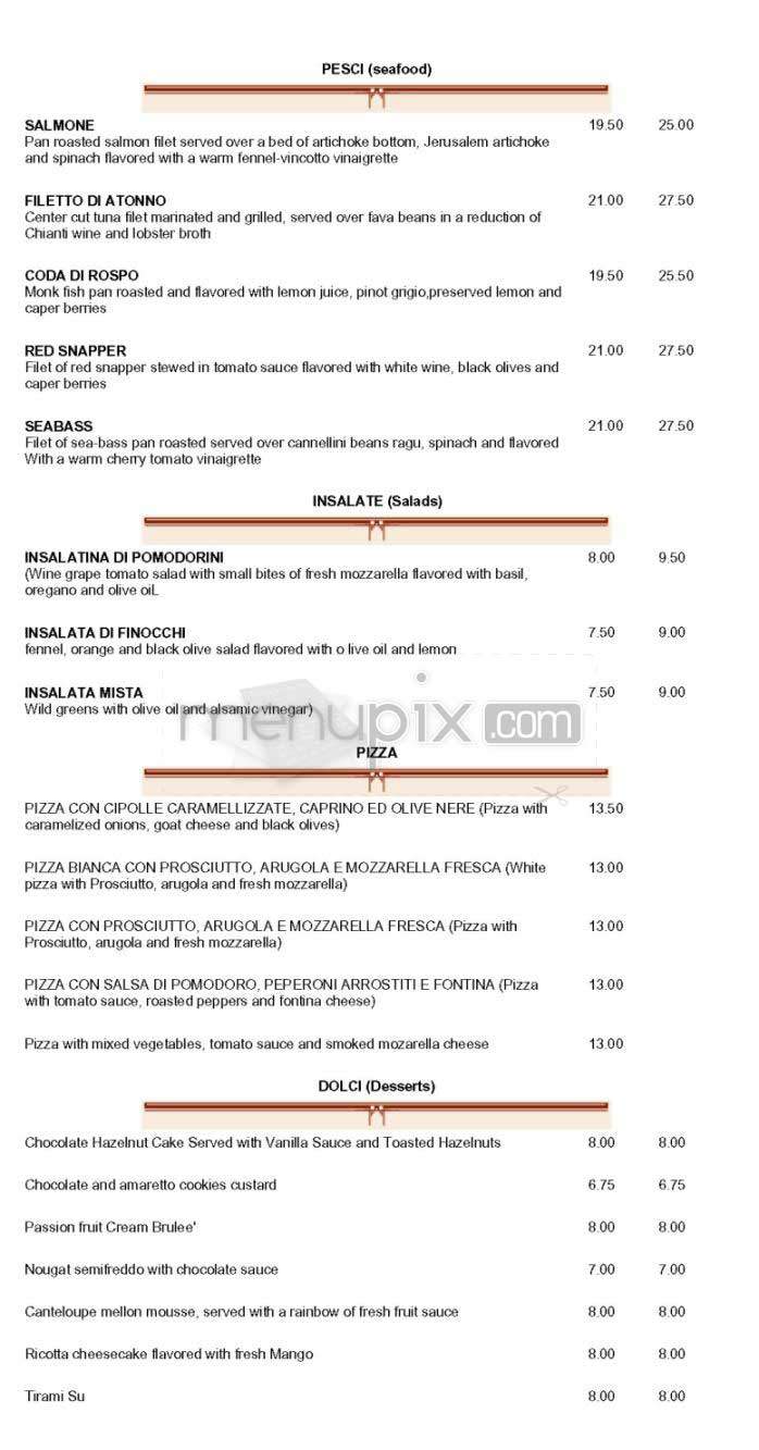 Primi Piatti - Washington, DC menu_pic