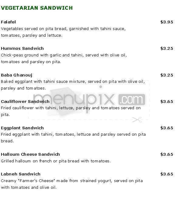 Quick Pita - Washington, DC menu_pic