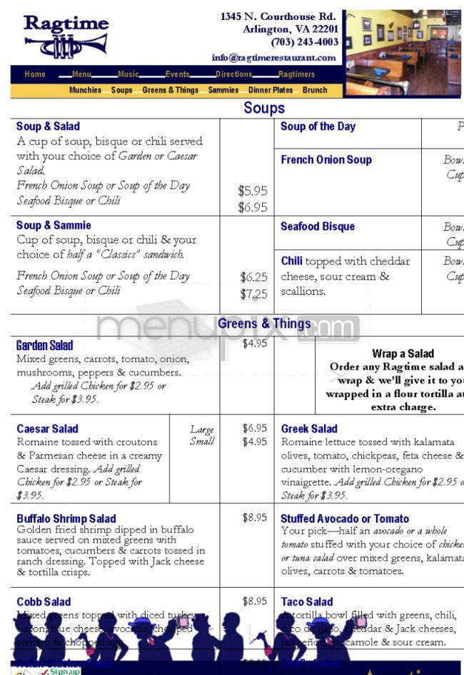 Ragtime - Arlington, VA menu_pic