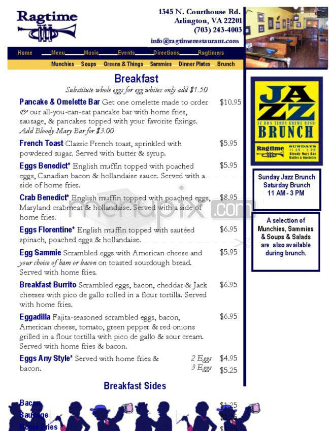 Ragtime - Arlington, VA menu_pic
