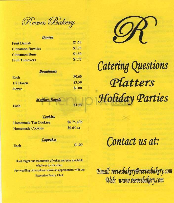 Reeves - Washington, DC menu_pic